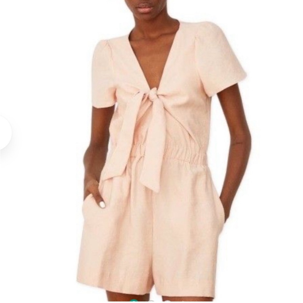 Zara baby pink short sleeve romper